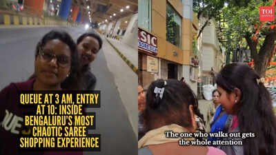 6-hour wait for just 10 minutes inside: Bengaluru woman’s Mysore silk saree shopping experience sparks debate online |