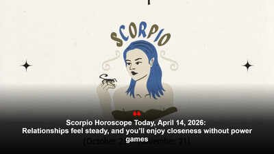 Scorpio Horoscope Today, April 14, 2026: Relationships feel steady, and you’ll enjoy closeness without power games