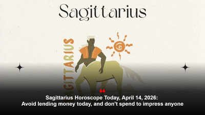Sagittarius Horoscope Today, April 14, 2026: Avoid lending money today, and don’t spend to impress anyone