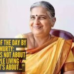 Sudha Murty Quote: Love quote of the day by Sudha Murty: “Marriage is not about two people living together; it’s about...”