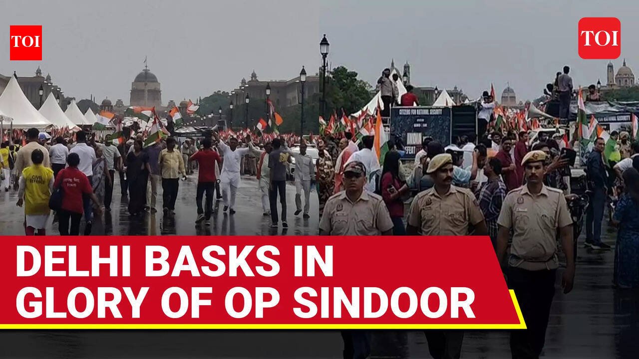 Indians Wave Tricolour With Pride To Celebrate Op Sindoor Against Pak