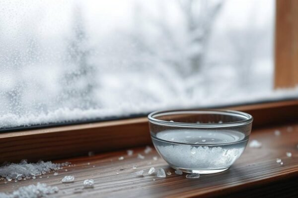 The windowsill secret: How a bowl of salt can stop winter window fogging |