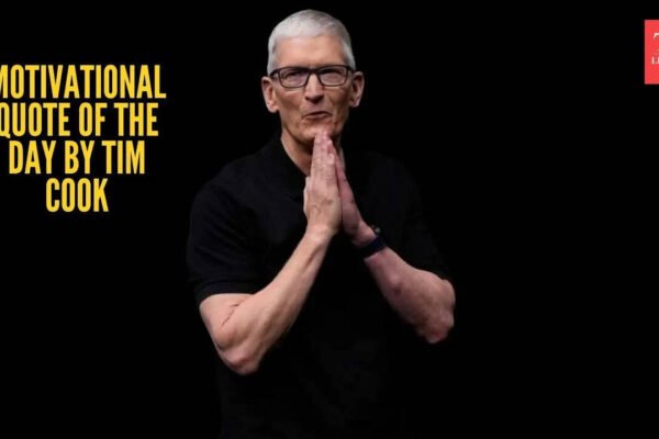 Motivational quote of the day by Tim Cook: 'Let your joy be in your journey - not in some distant goal'