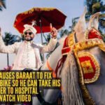 Heartwarming: Groom pauses baraat to fix stranger’s bike so he can take his mother to hospital - watch viral video