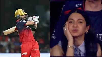 Anushka Sharma's reaction goes viral as Virat Kohli misses fifty vs LSG - Watch | Cricket News