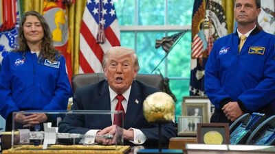 'Is a President allowed to go on a space mission?': Trump jokes as Artemis II astronauts visit White House