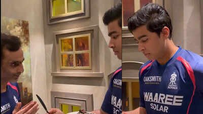 IPL 2026 | 'Aaj hi kiya hai na sir, kal kaha': Vaibhav Sooryavanshi's funny exchange with Romi Bhinder goes viral - WATCH | Cricket News