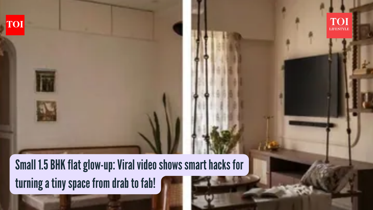 Decorating Small Homes: Small 1.5 BHK flat glow-up: Viral video shows smart hacks for turning a tiny space from drab to fab!