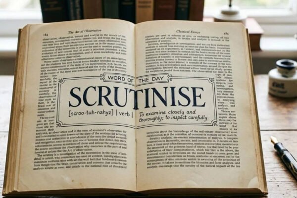 Word of the day: Scrutinise |