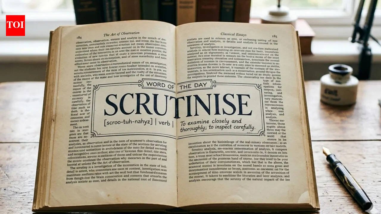 Word of the day: Scrutinise |