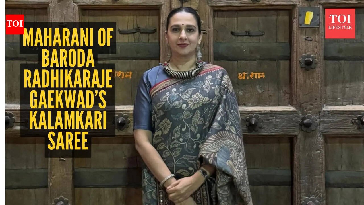 When Maharani of Baroda Radhikaraje Gaekwad stunned in a Kalamkari saree with an Afghan hasli