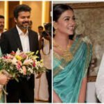 Trisha Krishnan’s blue saree at Vijay’s swearing-in reminds fans of Aishwarya Rai Bachchan’s iconic look with Atal Bihari Vajpayee |