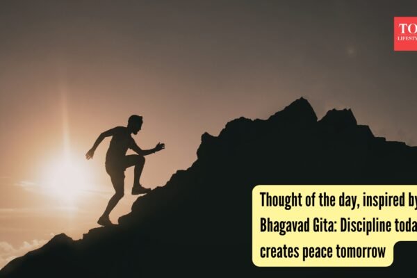Discipline today creates peace tomorrow