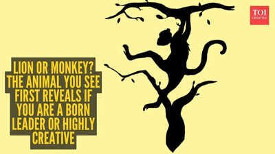 Optical illusion personality test: Lion or monkey? The animal you see first reveals if you are a born leader or highly creative |