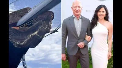 Jeff Bezos secretly selling $500 million superyacht that has sculpture of Lauren Sanchez as mermaid because...