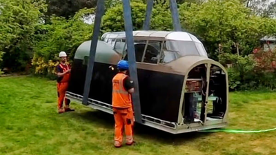UK family donates father’s hand-made, 40-year Lancaster cockpit to RAF Airfield