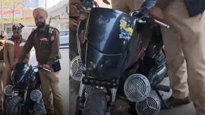 Train-like horn on Hero HF Deluxe! Watch police testing it in viral video