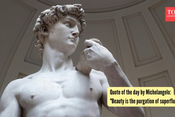 Quote of the day by Michelangelo: "Beauty is the purgation of superfluities"