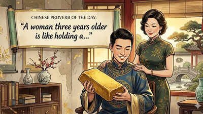 Chinese proverb of the day: “A woman three years older is like holding a...” |