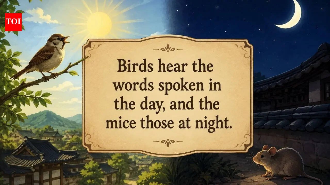Korean proverb of the day: "Birds hear the words spoken in the day, and the mice those at night" |