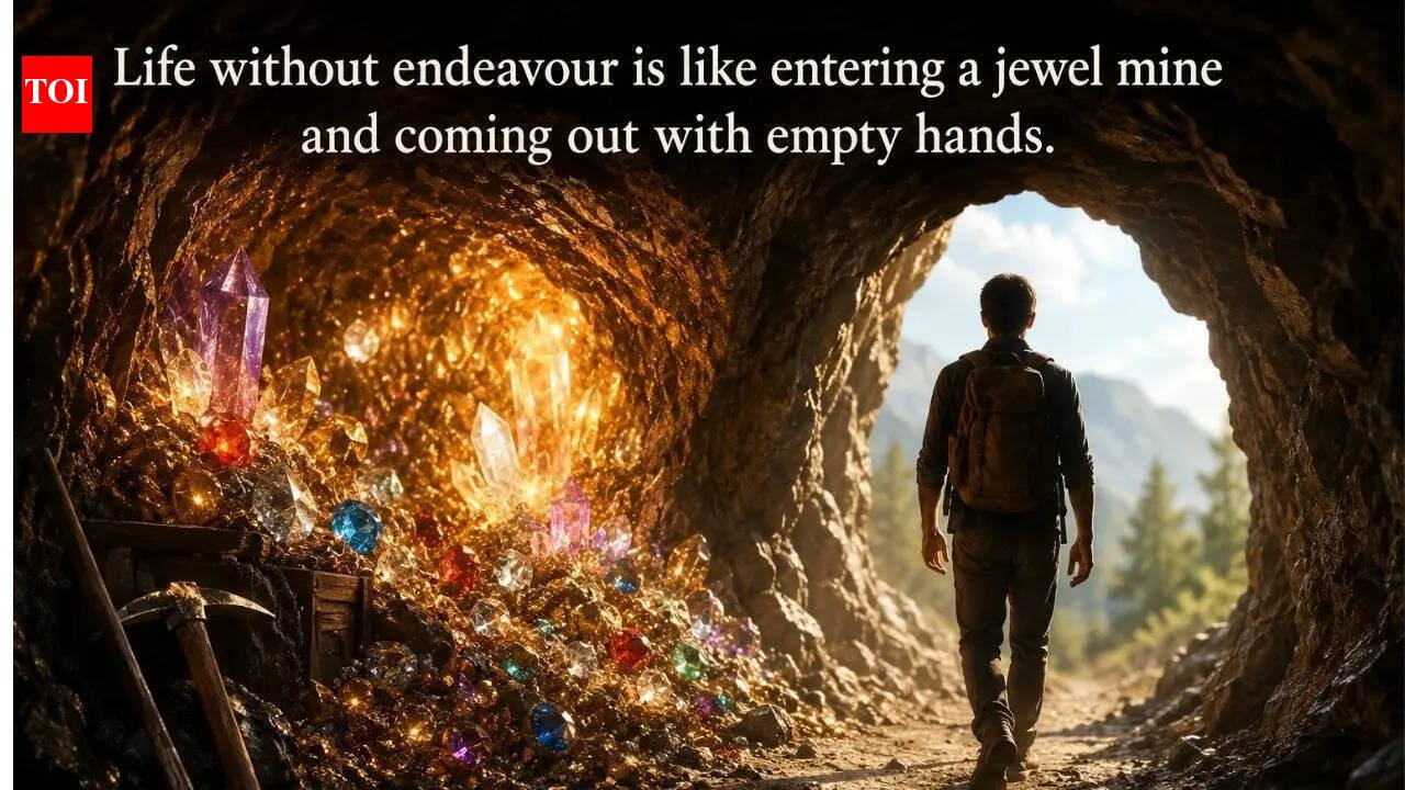 “Life without endeavour is like entering a jewel mine and coming out...”