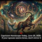 Capricorn Horoscope Today, June 20, 2026: If your spouse seems tense, don't mirror it
