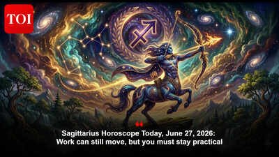 Sagittarius Horoscope Today, June 27, 2026: Work can still move, but you must stay practical