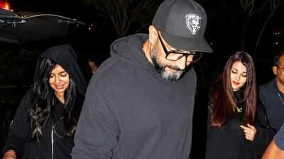 Abhishek Bachchan, Aishwarya Rai and Aaradhya jet out of the city in matching black outfits, netizens praise their parenting as daughter carries the luggage - WATCH VIDEO |