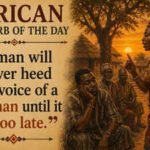 African proverb of the day: “A man will never heed the voice of a woman until it is too late.” |