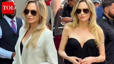 Angelina Jolie makes jaws drop at 'Couture' screening in New York; Actress shows off tattooed back in strapless gown - WATCH﻿ |