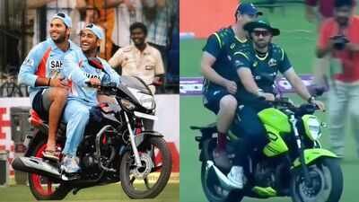 Watch: Australia players recreate Dhoni-Yuvraj's iconic bike celebration after 3-0 Sweep over Bangladesh | Cricket News