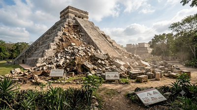 ‘Bad Omen’: Ancient Mexican pyramid collapses after 1,100 years shocking archaeologists | World News