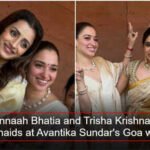 'Fairytales are real, I saw one today': Tamannaah Bhatia and Trisha Krishnan turn bridesmaids at Avantika Sundar's Goa wedding | Tamil Movie News