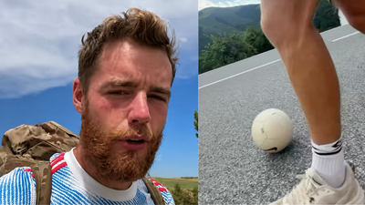 Honouring father's memory: British man is dribbling a football 2,000 miles from Africa to England to raise money for charity | World News