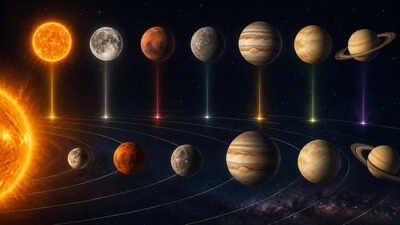 How did the days of the week get their names from the Sun, Moon, and planets of the solar system |