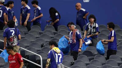 'It's respect for everything': Japanese fans win hearts again with touching FIFA World Cup tradition - Watch | Football News