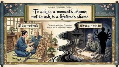 Japanese proverb of the day: "To ask is a moment's shame; not to ask is…" - why swallowing your pride for one awkward question pays off for years | World News