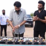 Dhanush and the team of 'Om' honour Mammootty for Padma Bhushan, celebration goes viral | Tamil Movie News