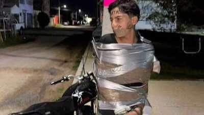 The dark knight of Jalisco: Mexico's 'Batman' hunts motorcycle thieves, leaves them taped to lampposts