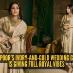 Sonam Kapoor turns up at Anshula Kapoor’s wedding in ivory-gold couture and steals the spotlight effortlessly