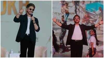 Shah Rukh Khan celebrates 34 years of Deewana in childhood city Mangalore, dances to Jhoome Jo Pathaan and greets fans in Kannada | Hindi Movie News