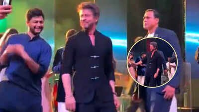 Shah Rukh Khan sets the dance floor on fire at Supriya Sule's daughter Revati's pre-wedding bash, grooves to 'Koi Mil Gaya' | Hindi Movie News