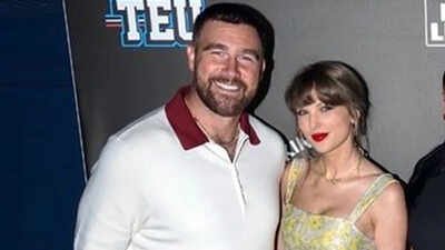 Taylor Swift joins fiance Travis Kelce at TEU event amid pre-wedding celebrations; couple rock matching bracelets - PICS |