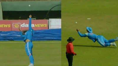 Vaibhav Sooryavanshi turns eagle to grab a stunner during India A vs Afghanistan A Tri-Nation one-day match - Watch | Cricket News