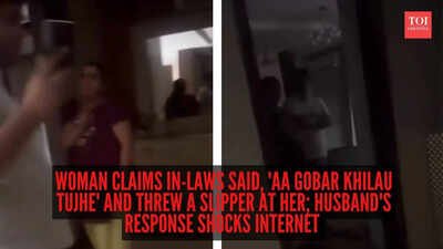 'Khana nahi dete mujhe': Woman claims in-laws said, 'Aa gobar khilau tujhe' and threw a slipper at her; husband's response shocks internet |