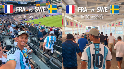 Watch: Indian cricketer Yashasvi Jaiswal flaunts 'Messi' jersey during France vs Sweden FIFA World Cup match | Cricket News