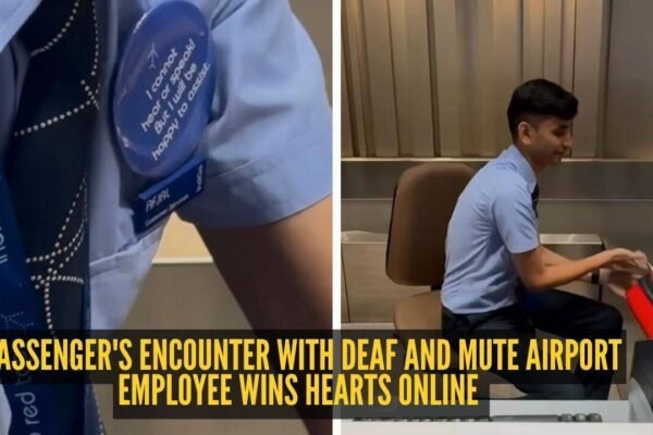 'I cannot hear or speak, but I will be happy to assist': Passenger's encounter with deaf and mute airport employee wins hearts online |