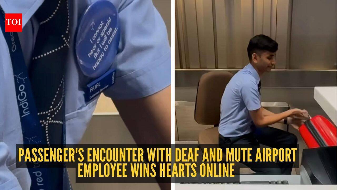 'I cannot hear or speak, but I will be happy to assist': Passenger's encounter with deaf and mute airport employee wins hearts online |