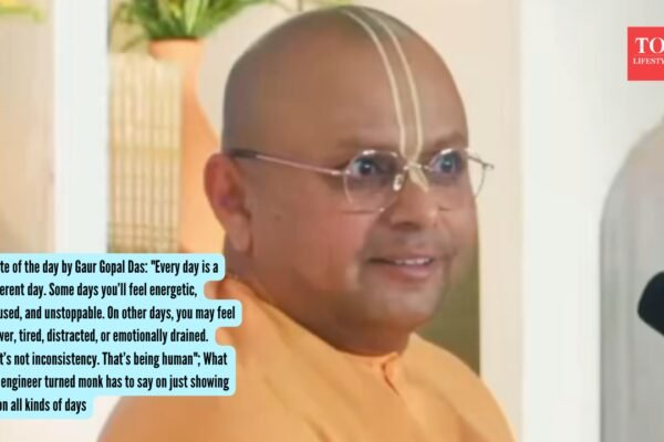 Gaur Gopal Das: Quote of the day by Gaur Gopal Das: "Every day is a different day. Some days you’ll feel energetic, focused, and unstoppable. On other days, you may feel slower, tired, distracted, or emotionally drained. That’s not inconsistency. That’s being human"; What the engineer turned monk has to say on just showing up on all kinds of days