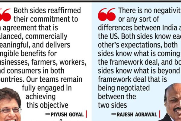 India-Us Trade Deal: 'Framework deal ready for India-US trade pact'
